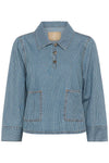 Culture Ayna Shirtjacket - White/Blue Stripe
