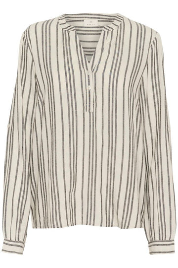 Kaffe Milia Blouse - Moonstruck / Black Stripe