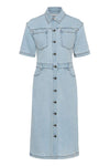 Kaffe Minna Dress - Light Blue Washed Denim