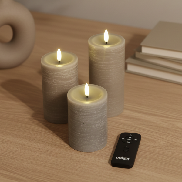 Delight 3-pk Indendørs Led-lys - Sand