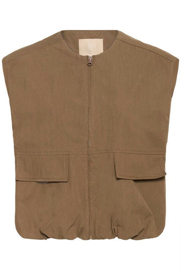Culture Corneline Waistcoat - Cub Brown