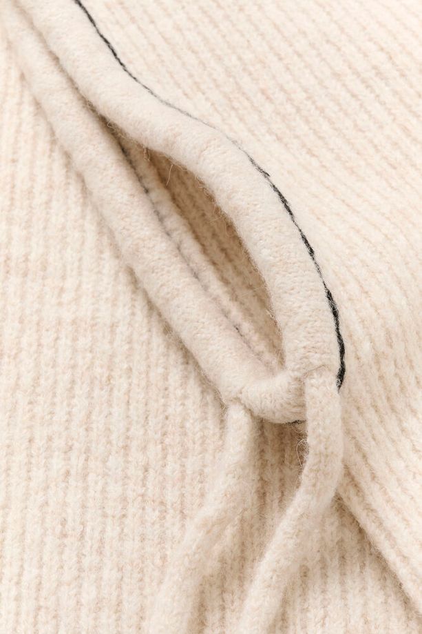 Cream Taya Big Knit Hoodie - Ancient Scroll/Nature