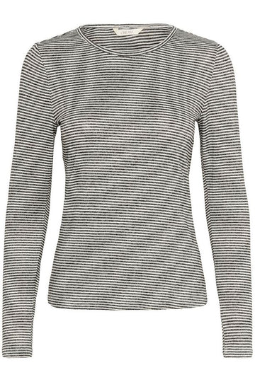 Cream Amma LS T-shirt - Black/White Stripe