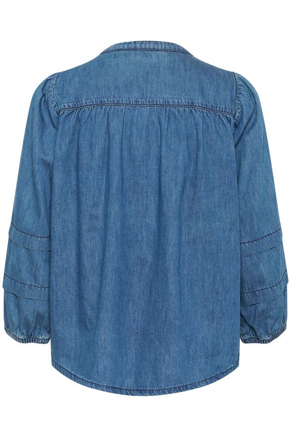 Culture Livie Arpa Blouse - Dark Blue Wash