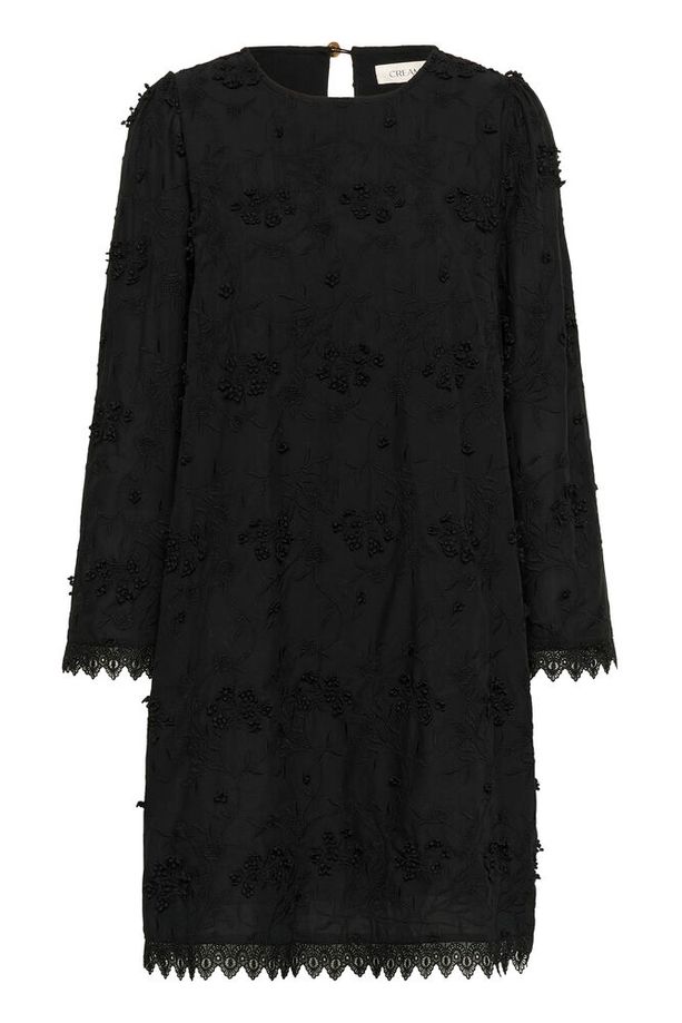 Cream Hilda Dress - Pitch Black