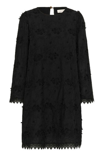 Cream Hilda Dress - Pitch Black