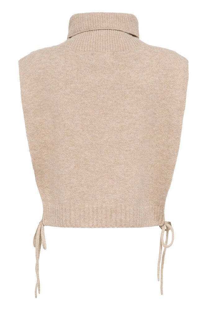 Cream Frina Knit Slipover - Cobblestone Melange
