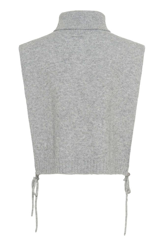 Cream Frina Knit Slipover - Grey Melange