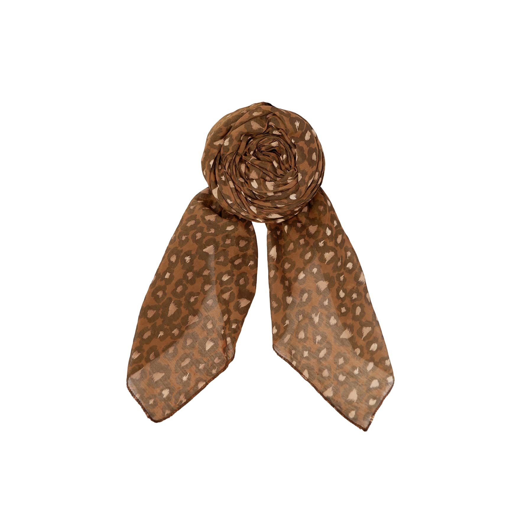 Black Colour Aleika Scarf - Coffee