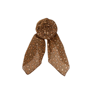 Black Colour Aleika Scarf - Coffee