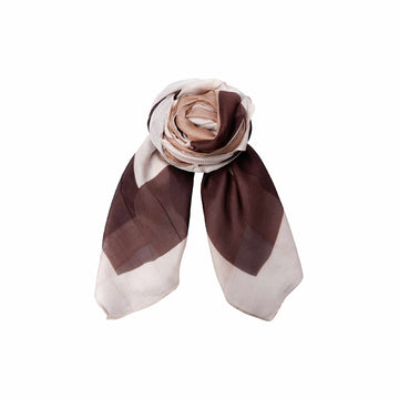 Black Colour Elna Silk Scarf - Nougat