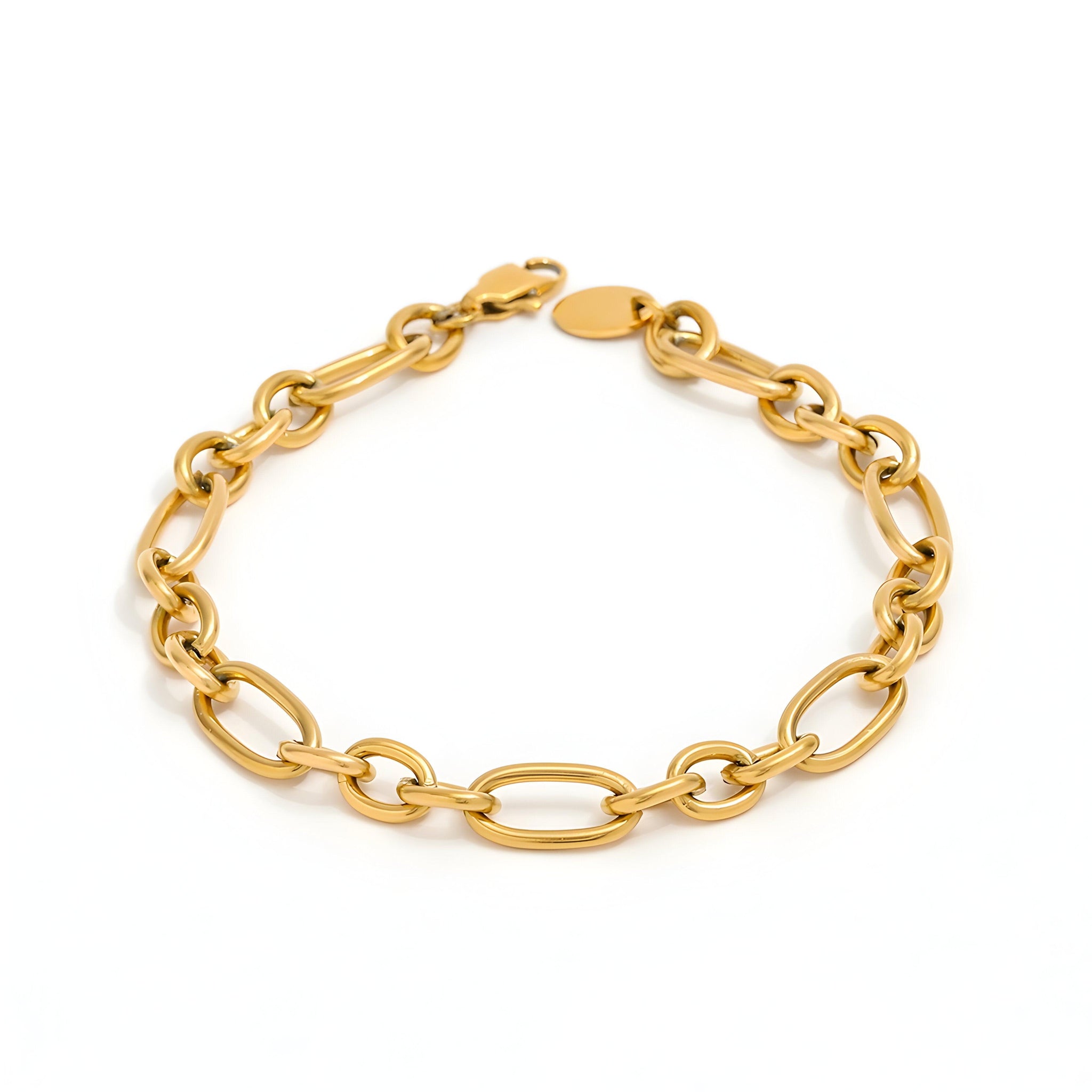 Mixed Links Armbånd 18K Guldbelagt - muun studios