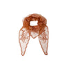 Black Colour Miriana Triangle Lace Scarf - Tobacco