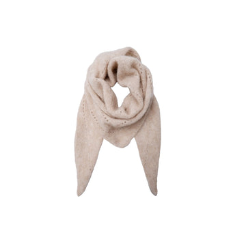 Black Colour Dell Knitted Mini Scarf - Natural