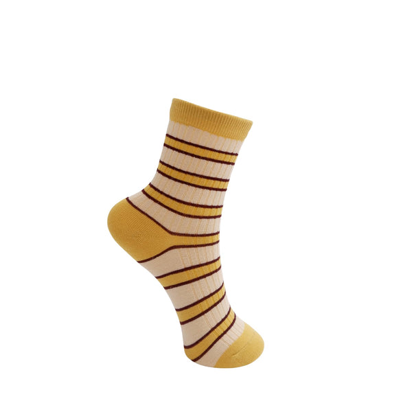 Black Colour Luni Sock - Yellow