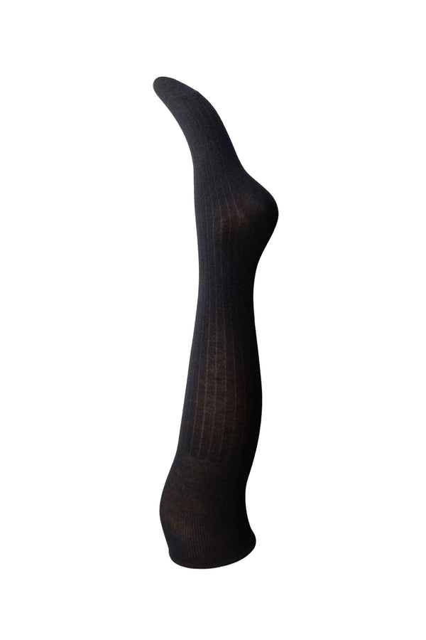 Black Colour Tatiana Knee Sock - Black