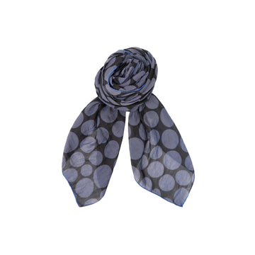 Black Colour Lilia Scarf - Blue
