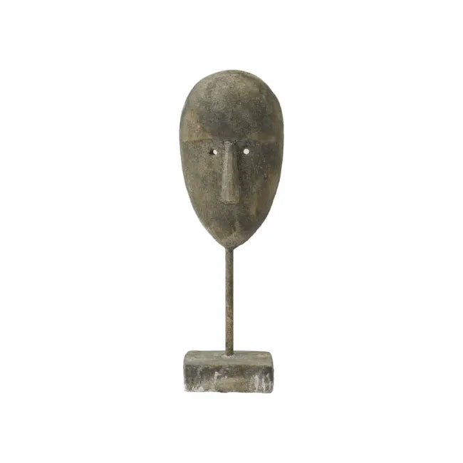 Oda Figur Ansigt Grå L11,5 H35