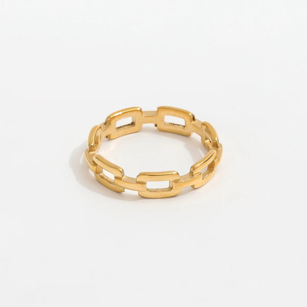 Panser Retangle Ring 18K Guldbelagt | muun studios | Køb online hos Moster D – Hurtig levering