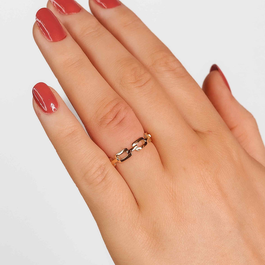 Panser Retangle Ring 18K Guldbelagt | muun studios | Køb online hos Moster D – Hurtig levering
