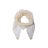 Black Colour Miriana Triangle Lace Scarf - Off-White
