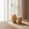 Delight LED Bloklys Rillemønster - Creme