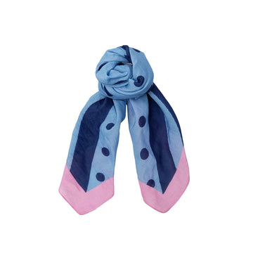 Black Colour Estelle Mini Scarf - Blue