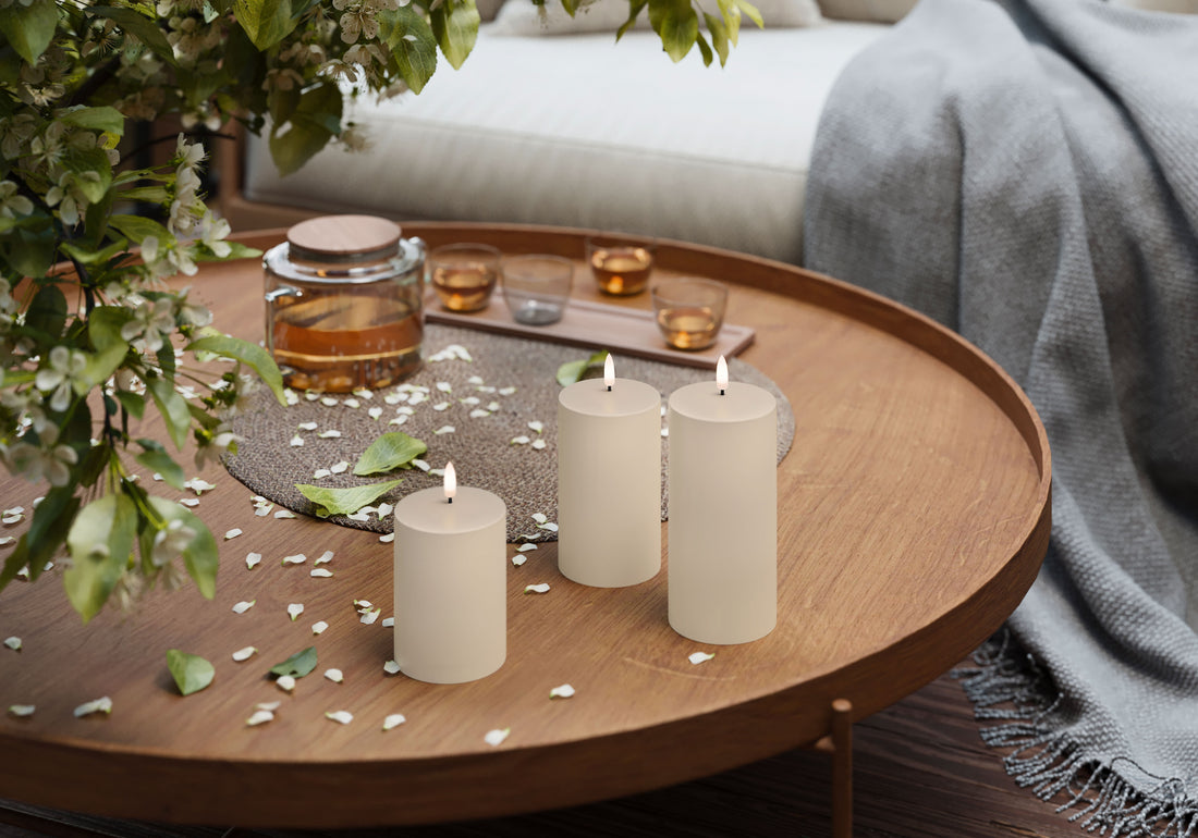 Udendørs 3-Pak Deluxe LED-lys inkl fjernbetjening - Sandfavet