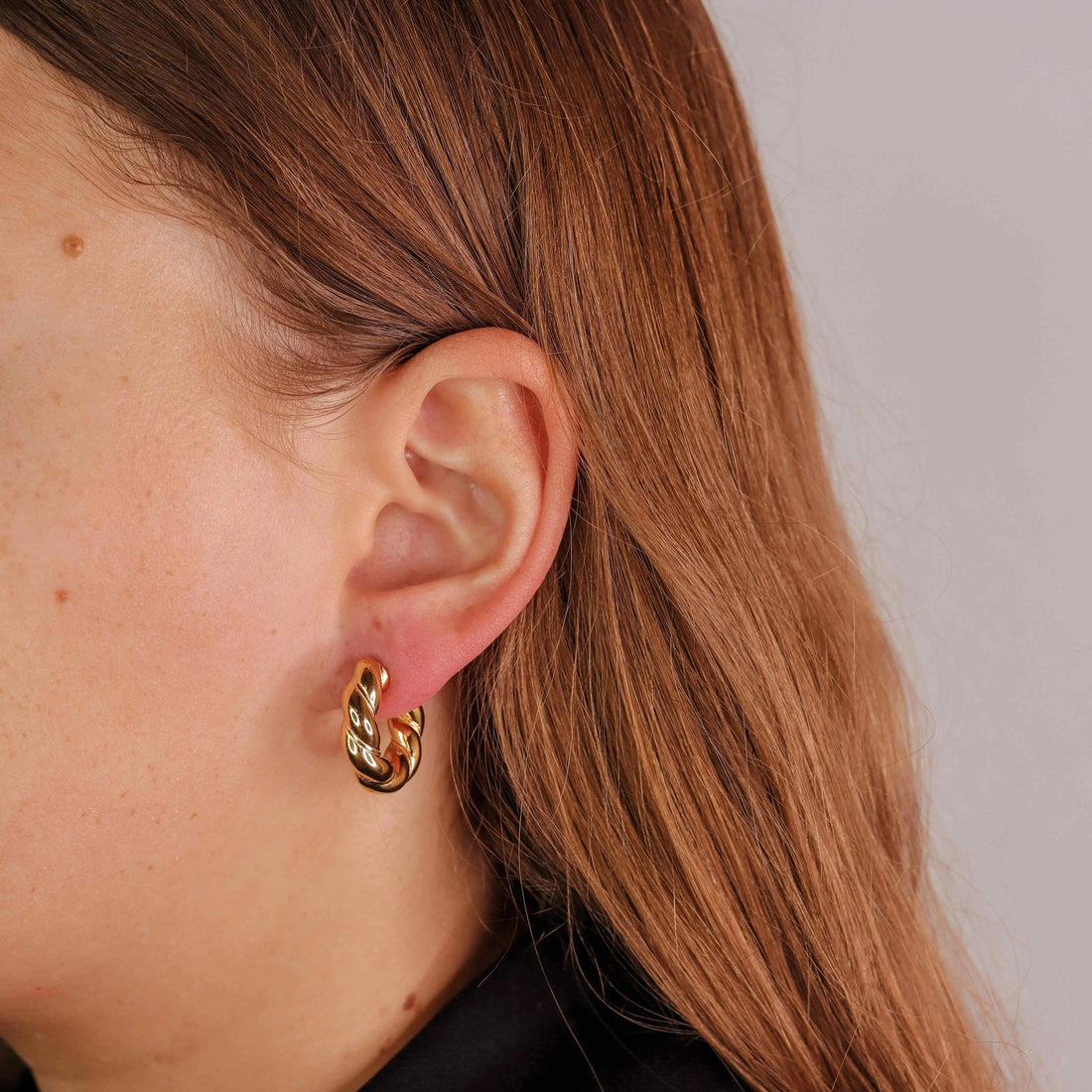 Serpentina Ørering 18K Guldbelagt - muun studios