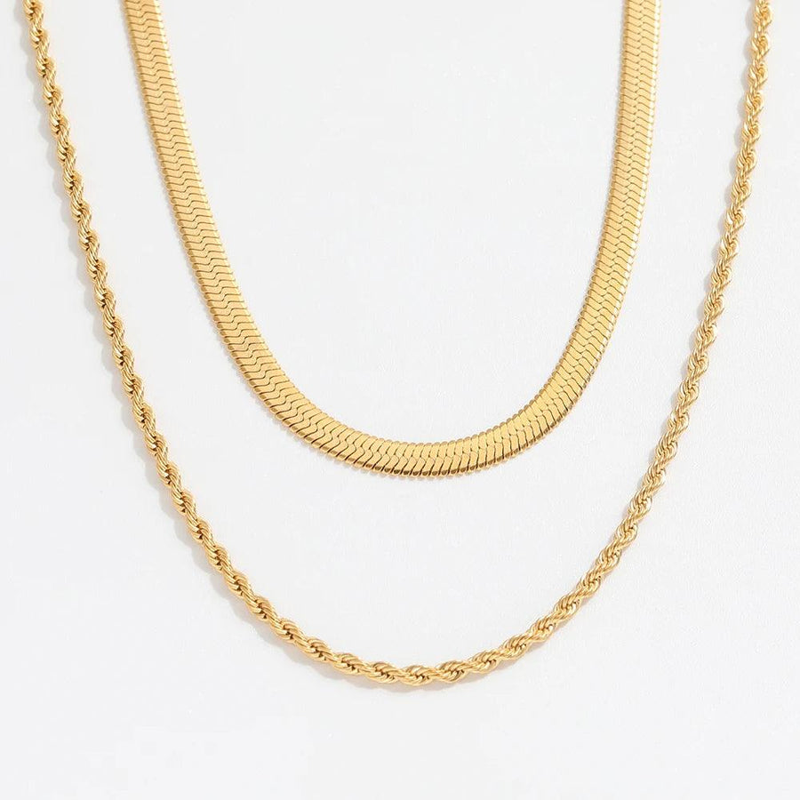 Snake Chain Rope Halskæde 18K Guldbelagt | muun studios | Køb online hos Moster D – Hurtig levering