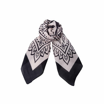 Black Colour Gloria Mini Scarf - Black