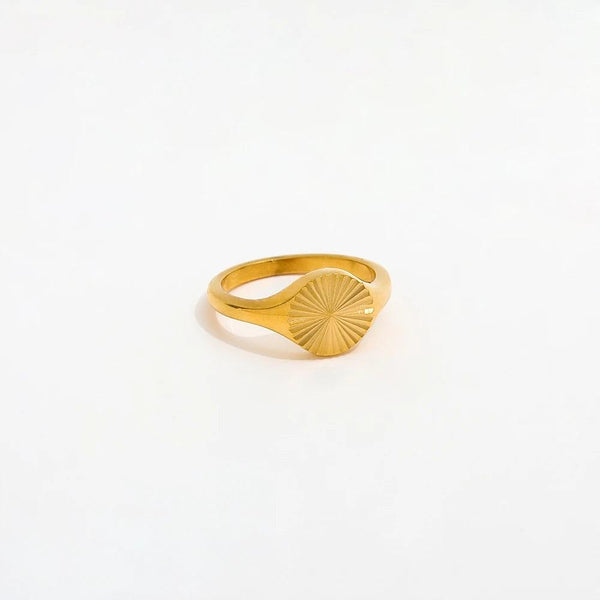 Sun Burst Rund Ring 18K Guldbelagt | muun studios | Køb online hos Moster D – Hurtig levering