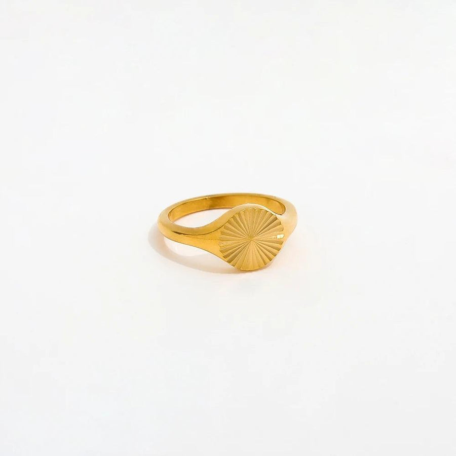 Sun Burst Rund Ring 18K Guldbelagt | muun studios | Køb online hos Moster D – Hurtig levering