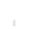 Uyuni LED Smeltet Bloklys, Nordic White, Smooth, Ø5 x H7,5 cm