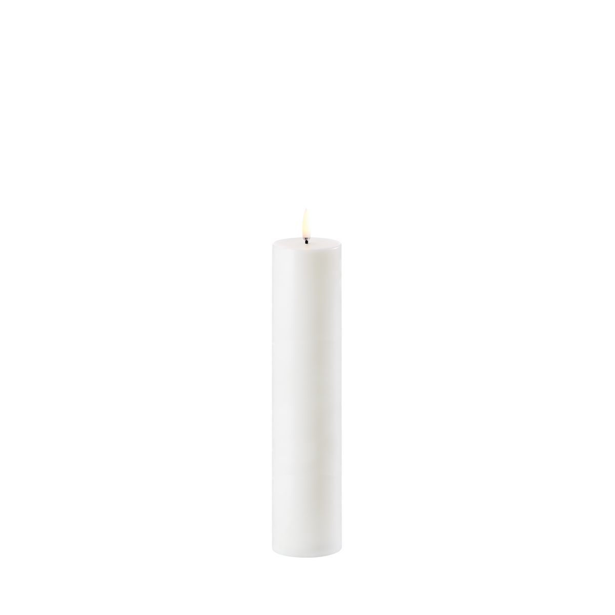 Uyuni LED Bloklys, Nordic White, Smooth, Ø4,8 x H22 cm