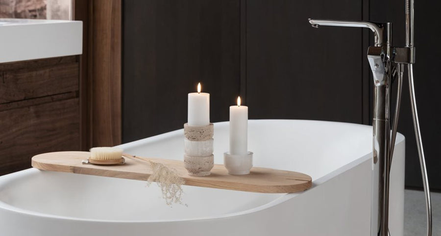 Uyuni LED Bloklys, Nordic White, Smooth, Ø5,8 x H10,1 cm