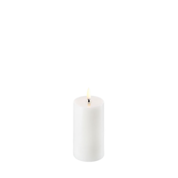Uyuni LED Bloklys, Nordic White, Smooth, Ø5,8 x H10,1 cm