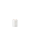 Uyuni LED Bloklys, Nordic White, Smooth, Ø7,8 x H10 cm