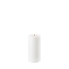 Uyuni LED Bloklys, Nordic White, Smooth, Ø7,8 x H15 cm