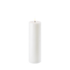 Uyuni LED Bloklys, Nordic White, Smooth, Ø7,8 x H25 cm
