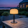 Nordic Flame Trådløs LED Bordlampe – 26 cm Sort - inkl fjernbetjening.