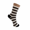 Black Colour Brenda Sock - Khaki/Black