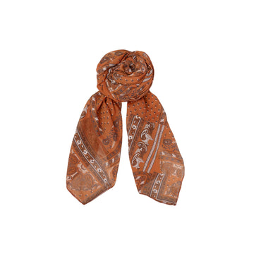 Black Colour Indiana Scarf - Camel
