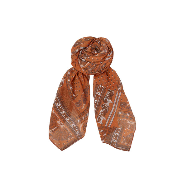 Black Colour Indiana Scarf - Camel