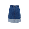 Black Colour Izzy Denim Skirt - Mid Blue