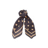 Black Colour Jude Dotted Mini Scarf - Coffee