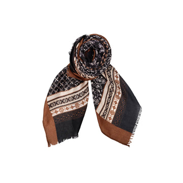Black Colour Sigga Scarf - Coffee