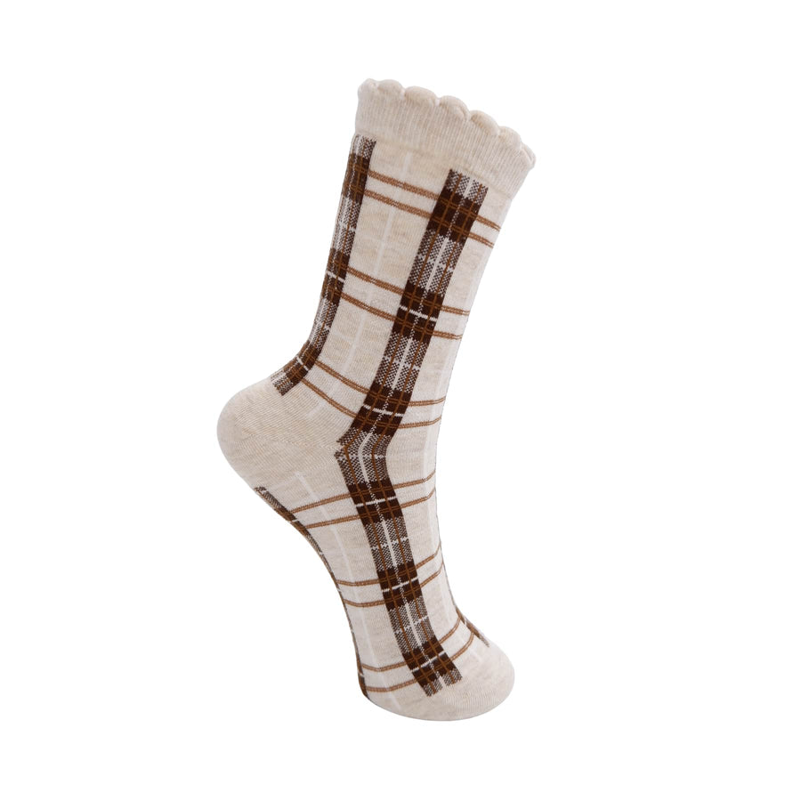 Black Colour Lira Sock - Creme