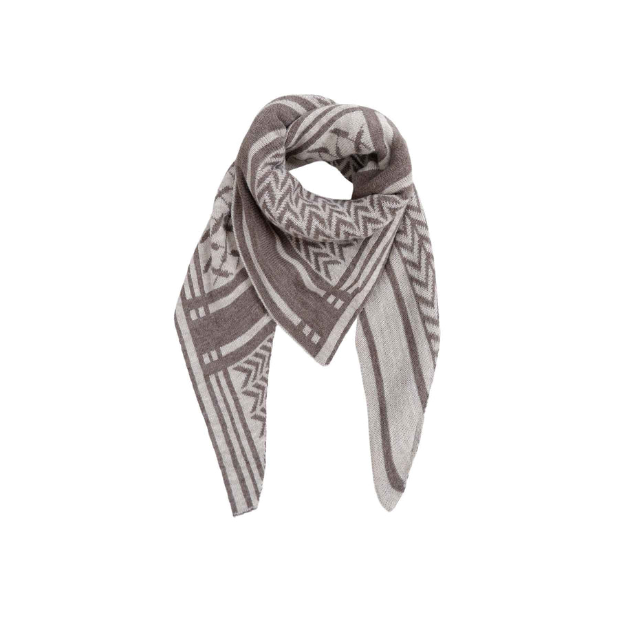 Black Colour Bex Triangle Scarf - Nougat