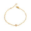 Zirkon Papirklips Armbånd 18K Guldbelagt | muun studios | Køb online hos Moster D – Hurtig levering